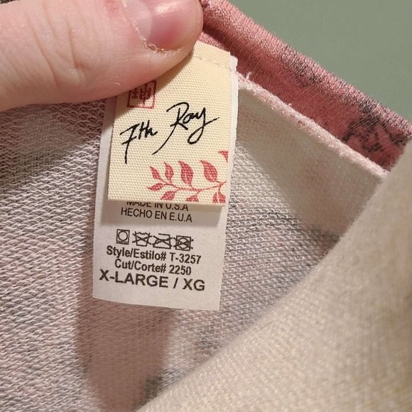 NWOT Pink Lily Pink Striped Tie Dye Top - Picture 7 of 8